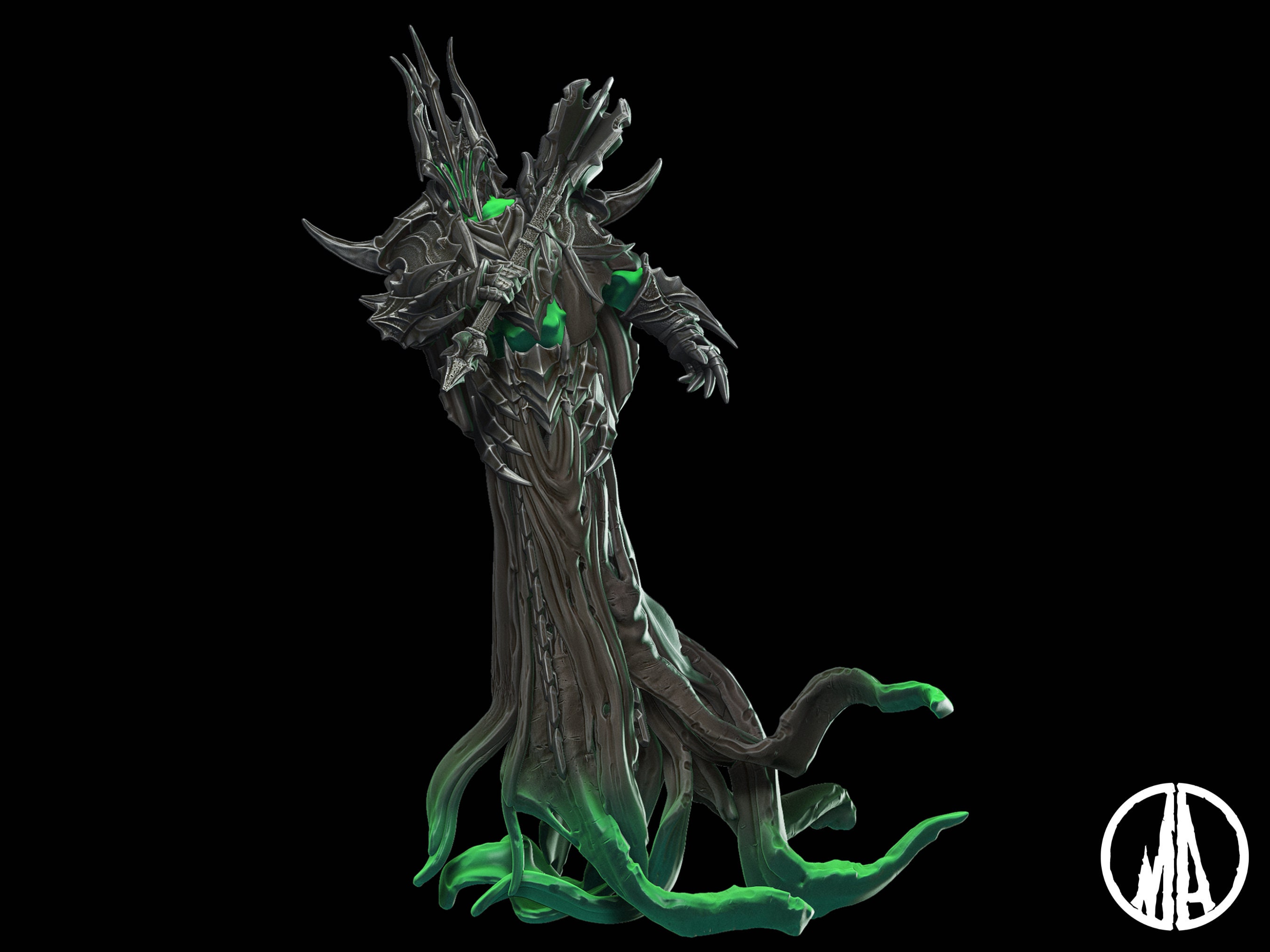 3D Printable Fantasy Ghoul King by Malicious Mini's