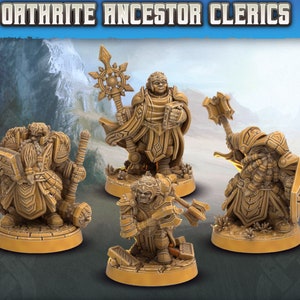Dwarf Cleric miniatures | Dragon's Forge | 28mm Scale | DnD Miniature | Dungeons and Dragons  | Dungeon Master Gift