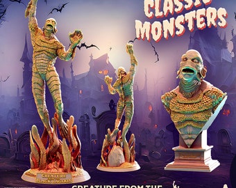 Creature From the Black Lagoon, 150mm, 75mm, 32mm Scale, Bust