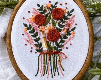 Large Hand Embroidered Hoop Art - Variety of Styles