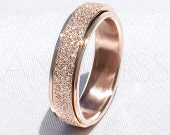 Rose Gold Anxiety & Stress Relief Fidget Spinner Ring For Kids and Adults