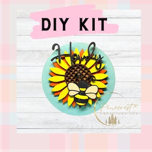 DIY Craft Kits, Türschild, Malerei Bastelprojekte, BEE Schild, DIY Schild Kits, Holzfarben Kits,