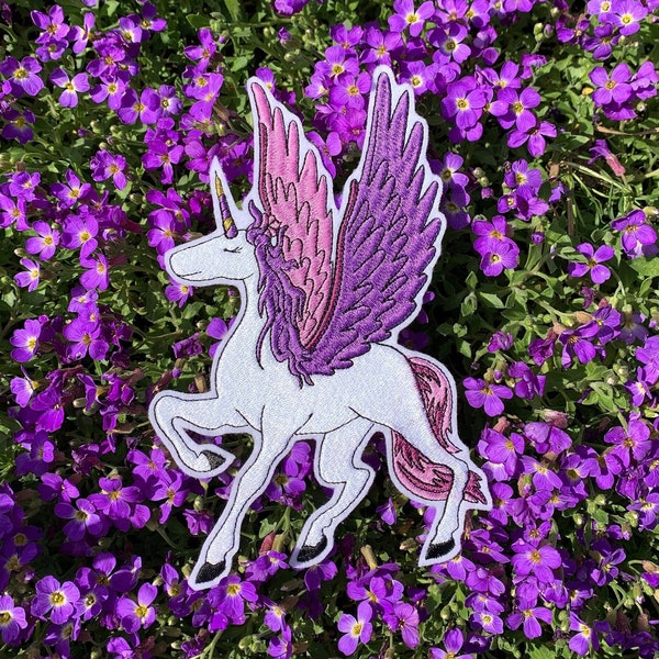 Applikation Pegasus Einhorn, zum Aufnähen oder Aufbügeln