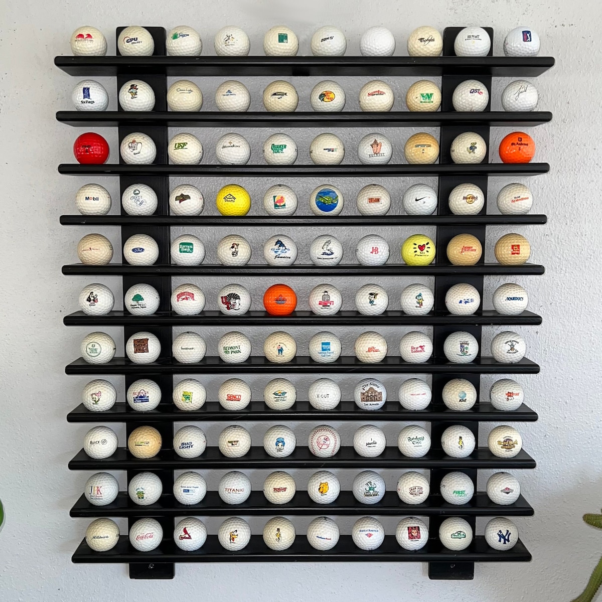 Golf Ball Display Rack Holds 110 Balls