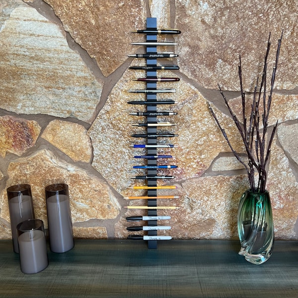 Pen Display Rack Collectable Pencil Holder Wall Hanger Calligraphy Fountain Pens Art Decorative Holds Pencils Unique Gift Idea Souvenir Show