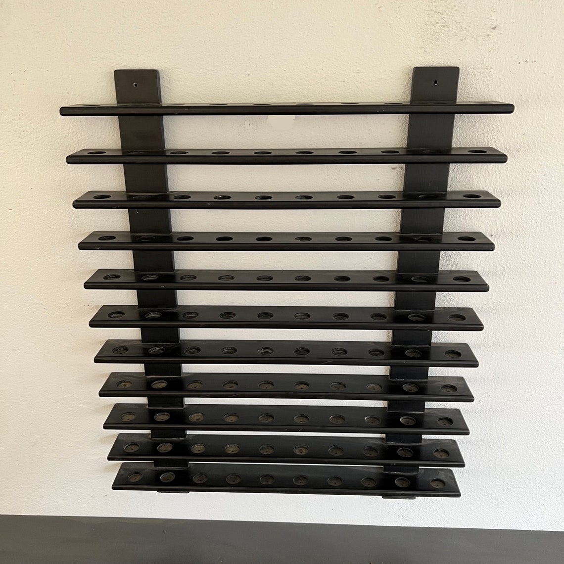 Golf Ball Display Rack Holds 110 Balls, Handmade, Golf Ball Shelf Wall Mount Case No