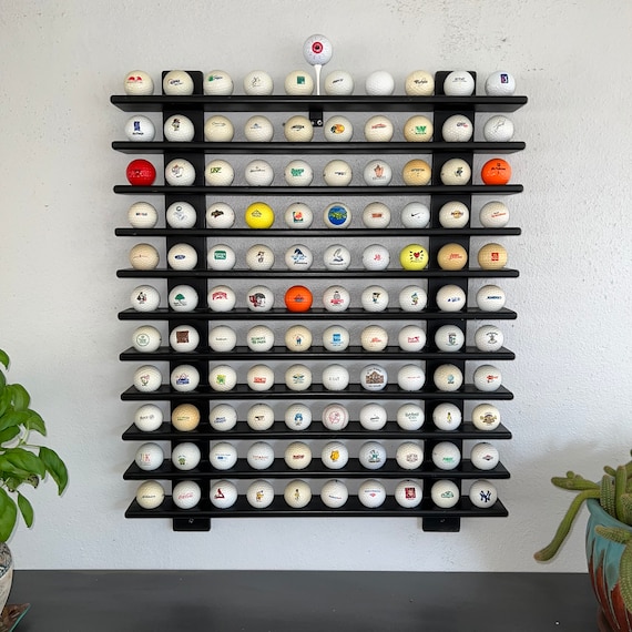 Golf Ball Display Rack Holds 110 Balls Handmade Golf Ball Etsy