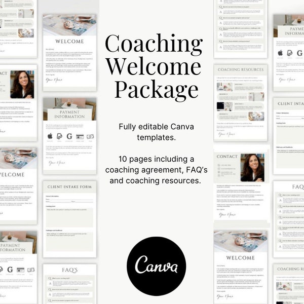 Coaching welcome packet template, life coaching template, business coaching, coaching tools, coaching bundle, coaching contract