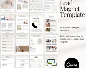 Editable Lead Magnet Template | Ebook Template | Coaching Guide Book Canva | Course Creator Template | Modern Workbook Template