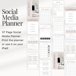 Social Media Content Digital Planner, Instagram Planner, Marketing Planner, Facebook Planner, Content Creation, Goodnotes planner