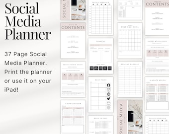 Social Media Content Digitaler Planer, Instagram Planner, Marketing Planer, Facebook Planer, Erstellung von Inhalten, Goodnotes Planer