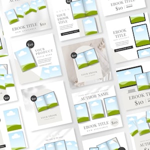 50 Ebook Mockup | Promotional Posts | Ebook Template | Magazine Mockup ...
