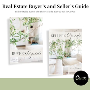 Real Estate Buyer And Seller Guide | Canva Template | Home Buyer Guide | Real Estate Template | Realtor Business | Realtor Marketing