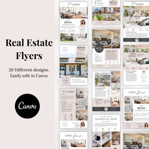 Real Estate Flyer | Real Estate Templates | Home Seller | Canva Flyer | Open House Flyer |  Just Listed | Realtor Marketing
