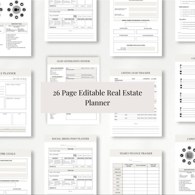 Editable Real Estate Bundle Canva | Realtor Marketing | Real Estate ...