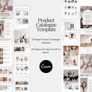 Modello di catalogo prodotti modificabile per vendita all'ingrosso / Foglio di linea e Ebook sui prezzi / Modello Canva per aziende / LTK