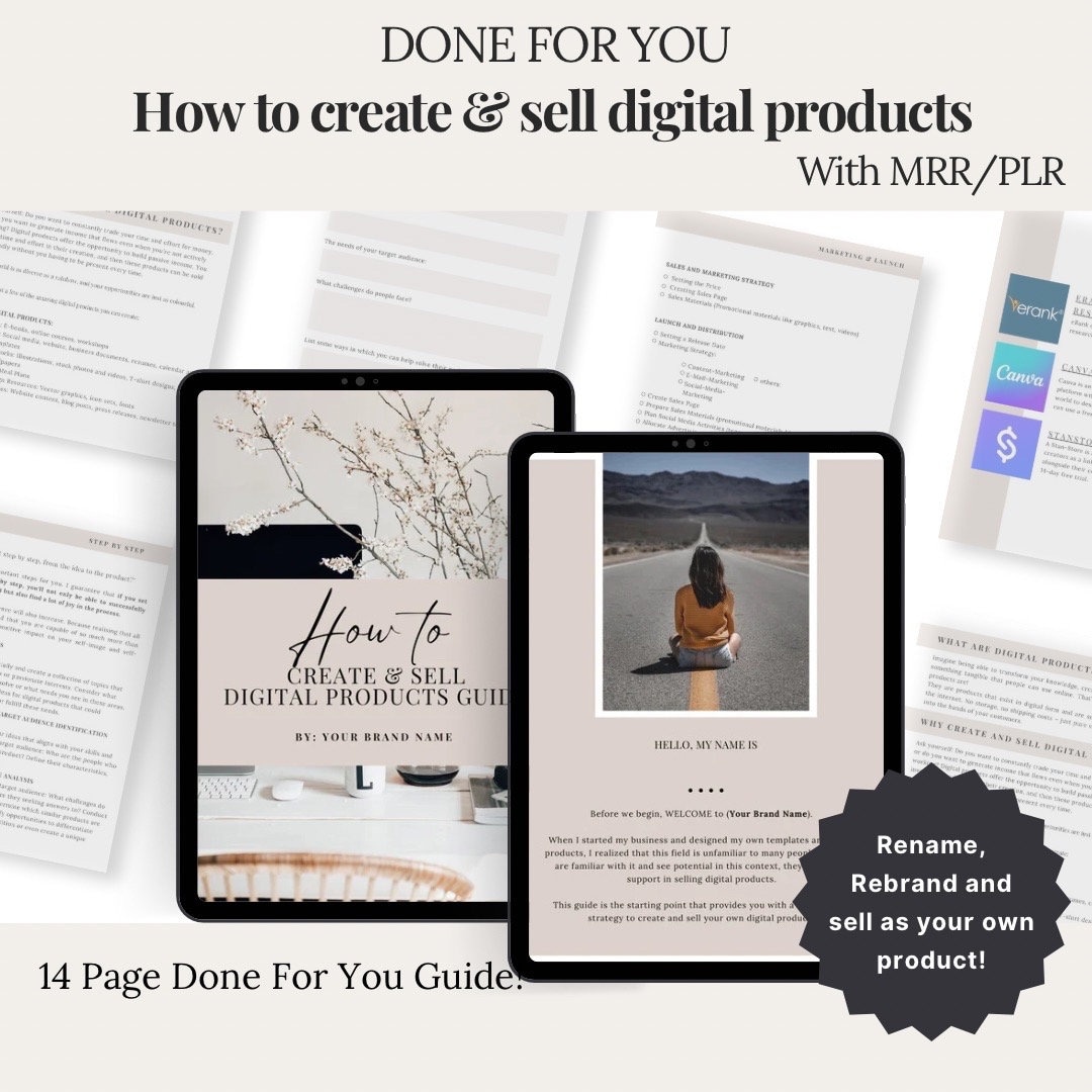 Done for You Digital Product Guide | Digital Marketing | Master Resell ...