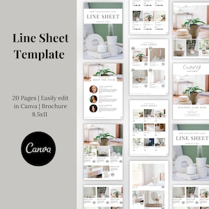 Wholesale Line Sheet Template | Wholesale Catalog | Pricing Book | Business Catalog Template | Product Catalogue | Etsy Product List