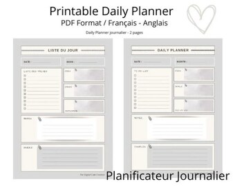 Printable Planner, Classic, Daily Productivity, Finance, Fitness, Mom Planner, To Do List REF10