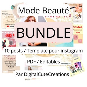 Instagram Templates | Professional Post Templates | Instagram Influencer Templates for Fashion Beauty Bloggers - Editable