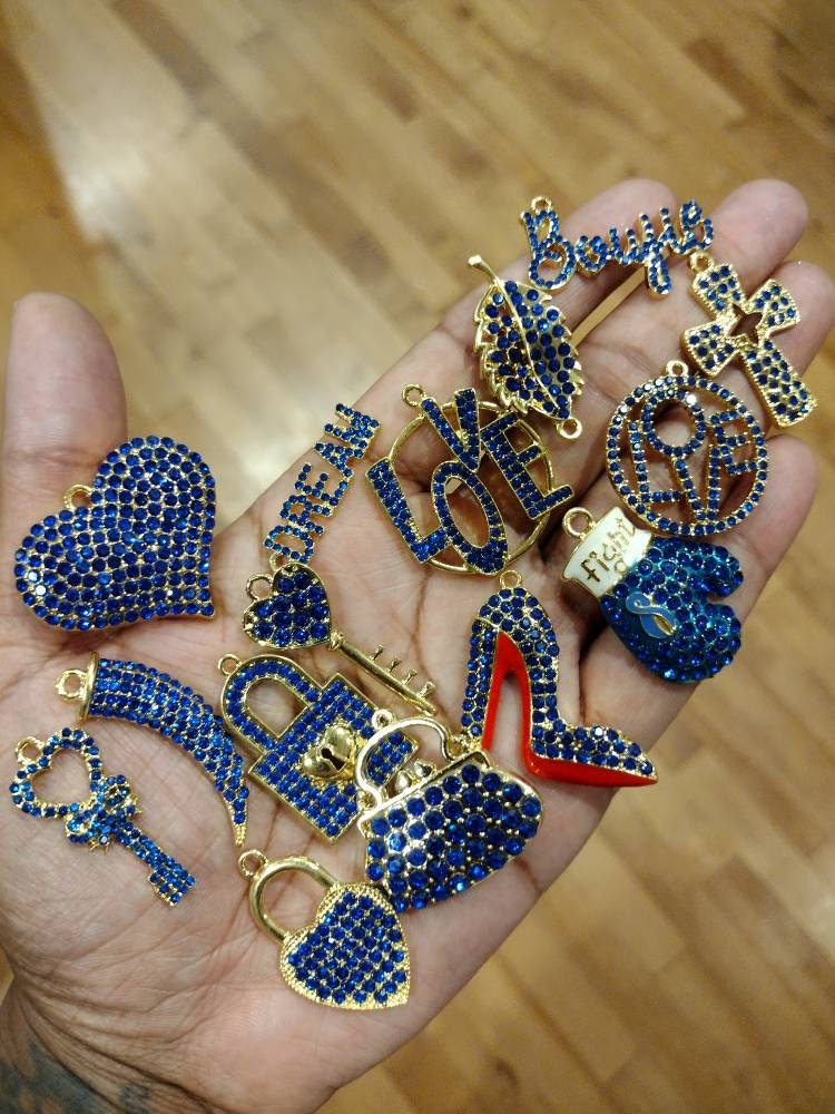 designer croc charms bling lv