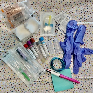 Phlebotomy Practice Kit, Phlebotomy practice items, order of draw tubes, phlebotomy essentials, Order of draw practice box