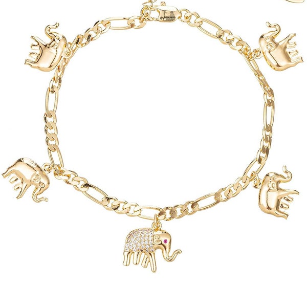 Elephant Anklet Etsy