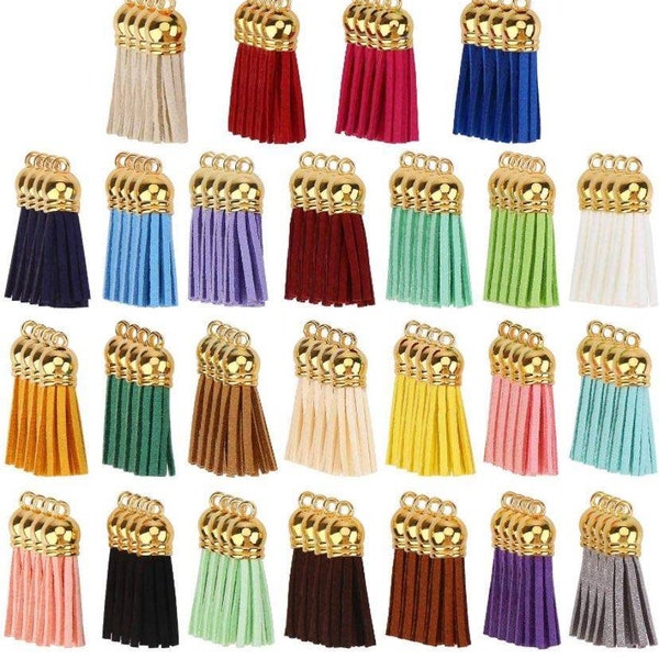 Keychain tassels,tassels,earring tassels,gold top tassels,silver top tassels,leather keychain tassels,wholesale tassels