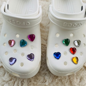 Heart Gemstones Shoe Charms (10 piece set)