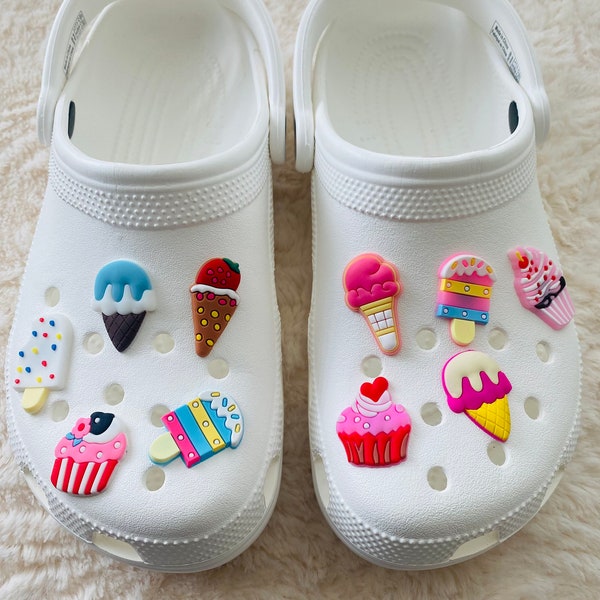 Cupcakes Ice Cream Cone  Popsicle  Resin Shoe Charms