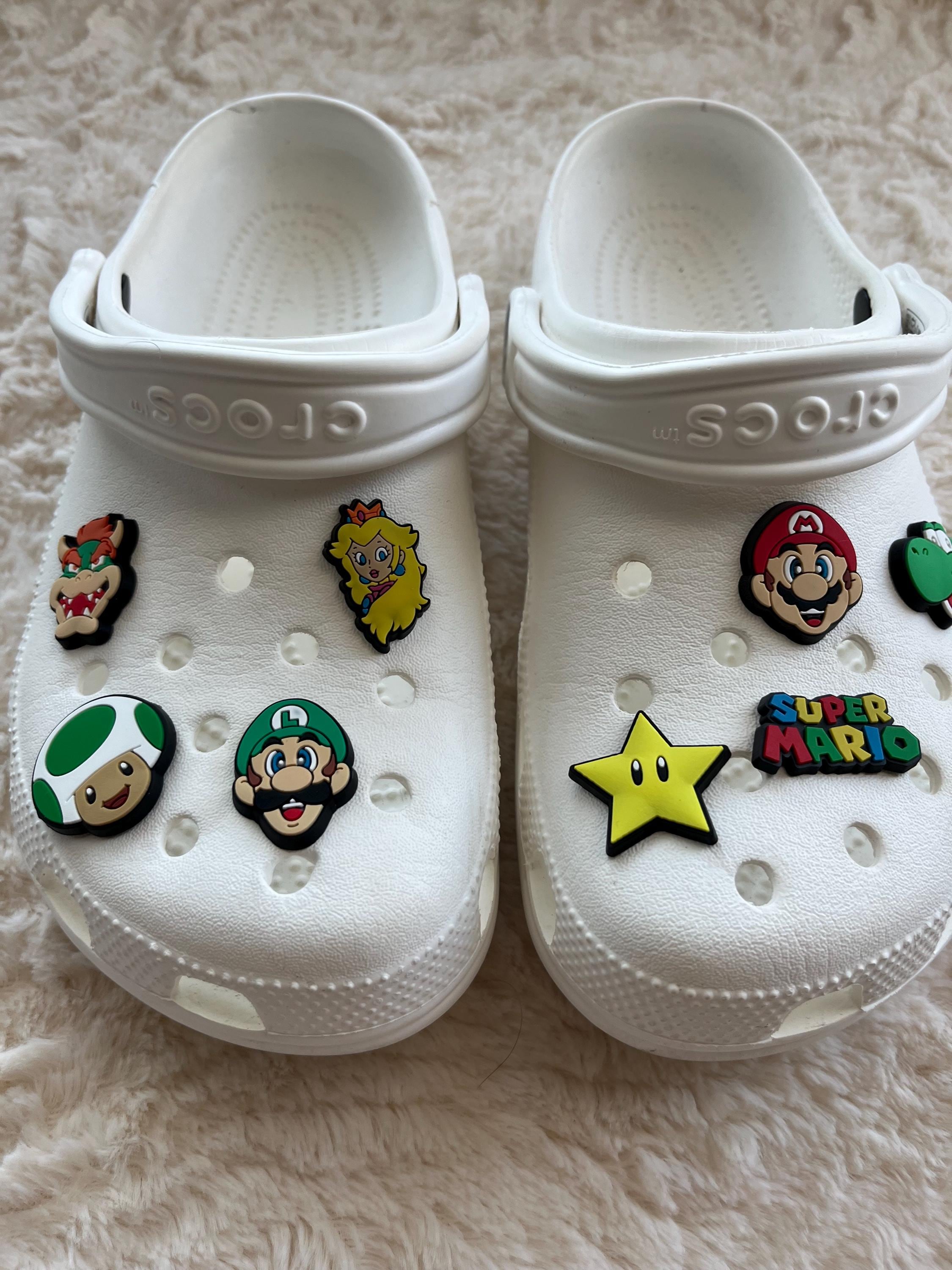 1 of 1 SuperMario Bros \'Mario\'Custom Crocs w Free Super Mario Socks! Nintendo Super Mario Bros Video Games Men main image 2