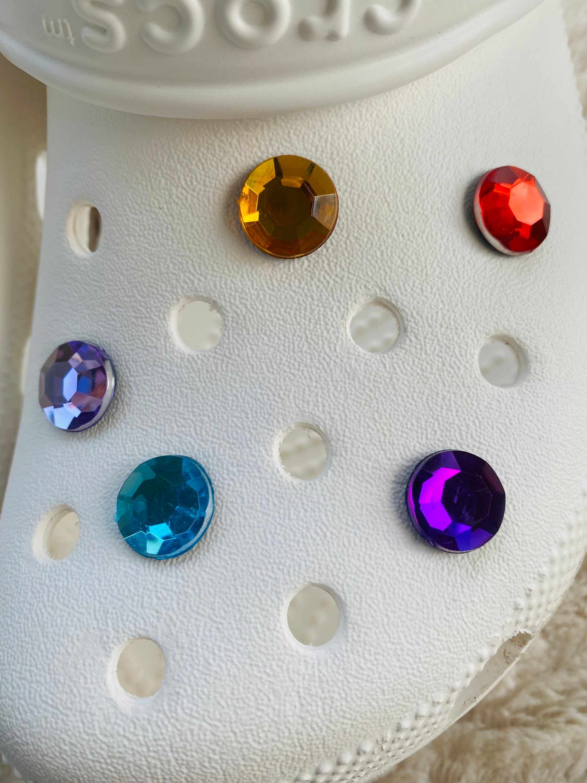 Gemstones Shoe Charms 10 Piece Set Etsy