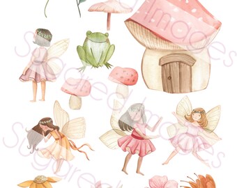 Cake Scene Fairy Garden Pre Cut Edible icing sheet