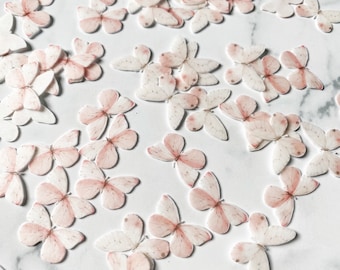 Pack of 50 Mini Pink Wafer Die Cut Butterflies  - Edible