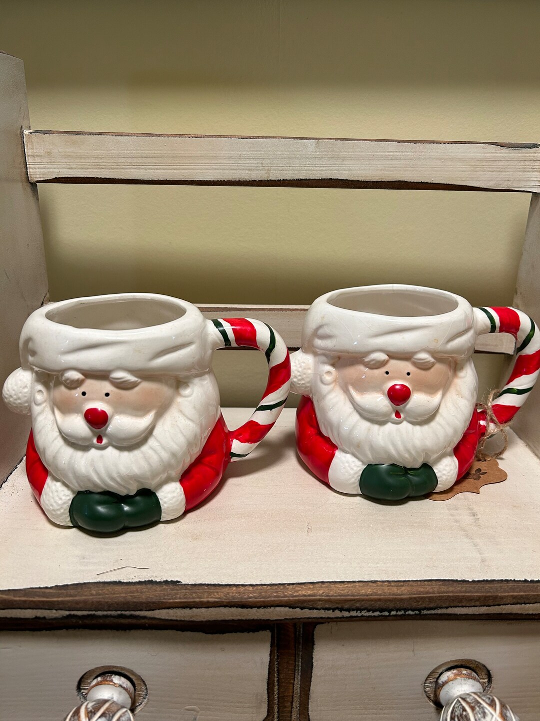 Vintage Santa Mug Set in Box Christmas Decor Santa Mug Etsy