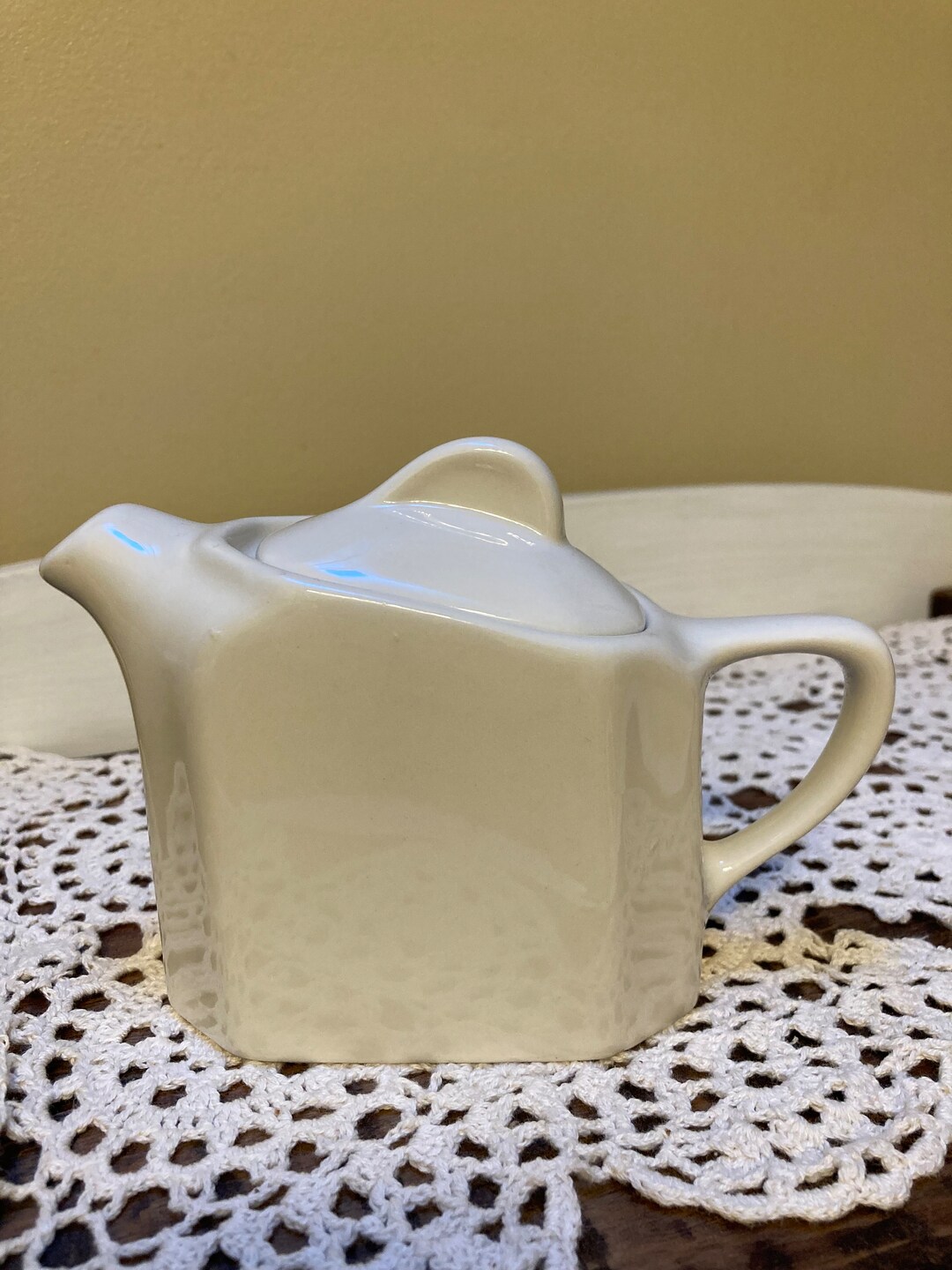 Vintage Hall Teapot White Teapot Vintage Teapot Farmhouse Etsy