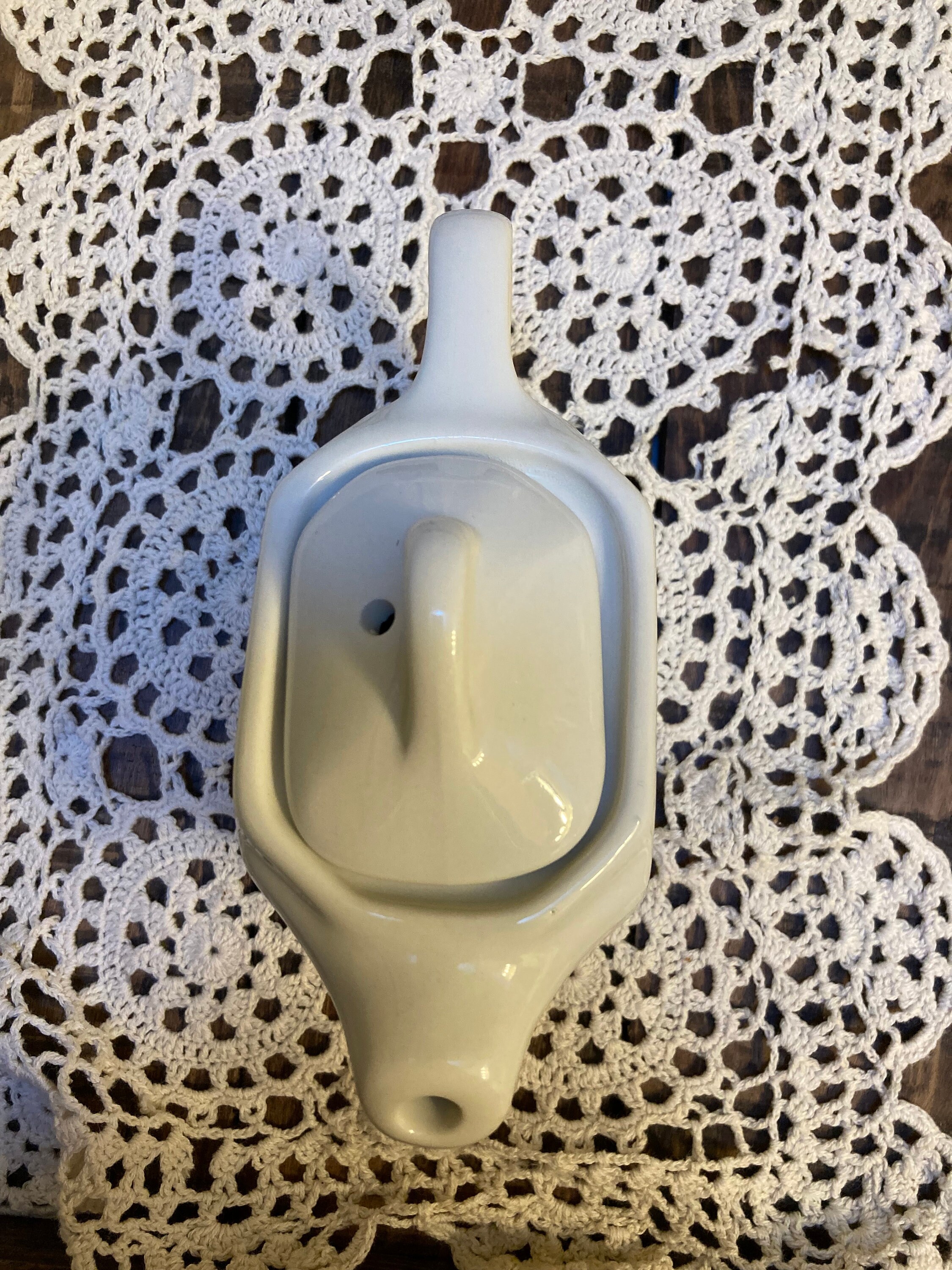 Vintage Hall Teapot White Teapot Vintage Teapot Farmhouse Etsy