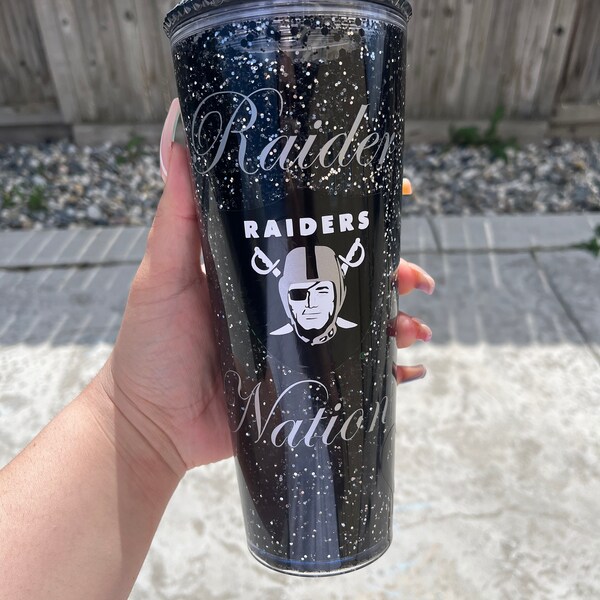 Raiders Starbucks Snowglobe Tumbler | Snowglobe Tumbler | Las Vegas Raiders | Raiders Cup