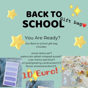 hoitattoo Terug naar schoolbenodigdheden, schoolstartset/stickers/notitieblok/wenskaarten/nep-tatoeages deel 2