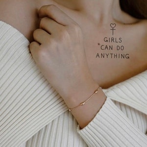 with Free tattoo gift! Empowerment Temporary Tattoo/girls can do anything/you are something magical/inspirational words tattoo series
