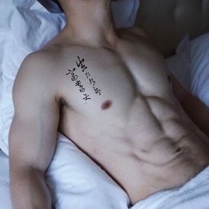 hoitattoo with Free tattoo gift! Empowerment Temporary Tattoo/生死有命富贵在天/Confucius words/mandarin tattoo/inspirational words/fake tattoo