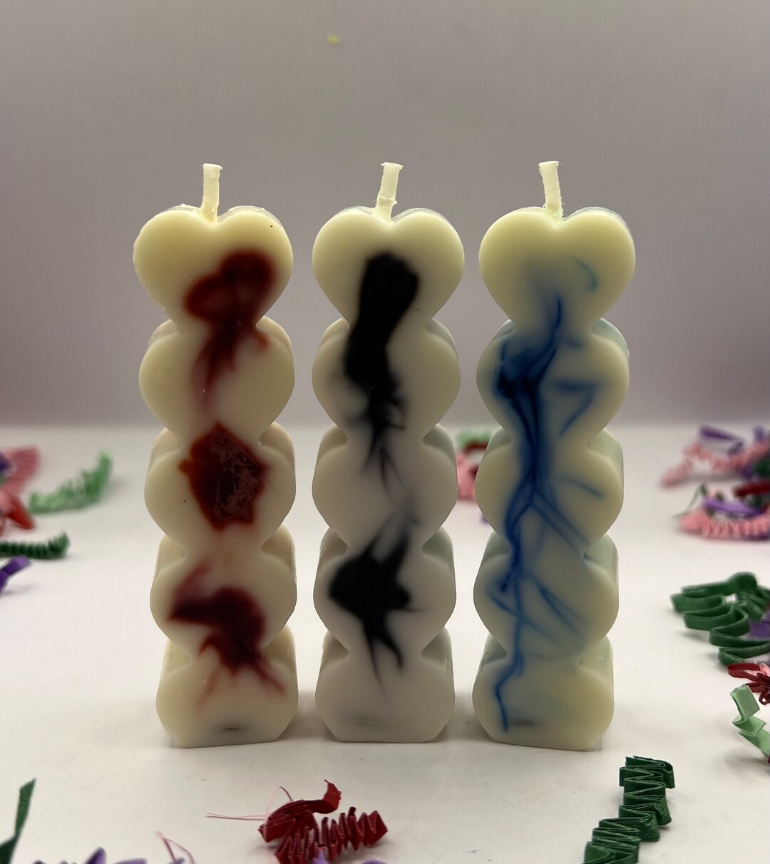 Prepoured Scented Stacked Heart Candles Same Day Shipping Etsy