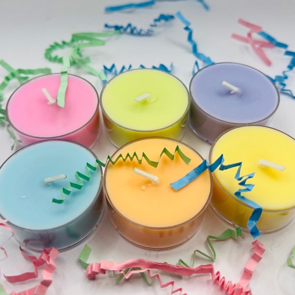 6-Pack Scented Soy Tea Light Candles (Clean/Vegan)