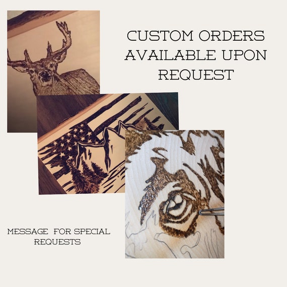 Custom Wood Burning Design Etsy