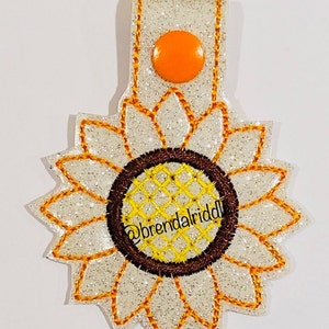 Sunflower Key Fob Key Chain Luggage tag Summer Spring