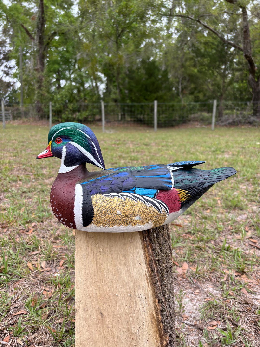 Hand Carved Wood Duck Decoy - Etsy