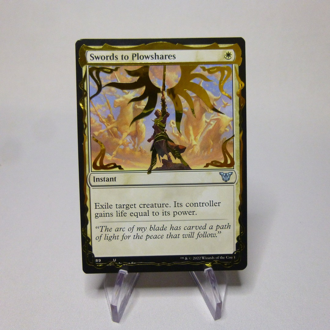 Swords to Plowshares Commander MTG CARD Altered Gold Foil Etsy
