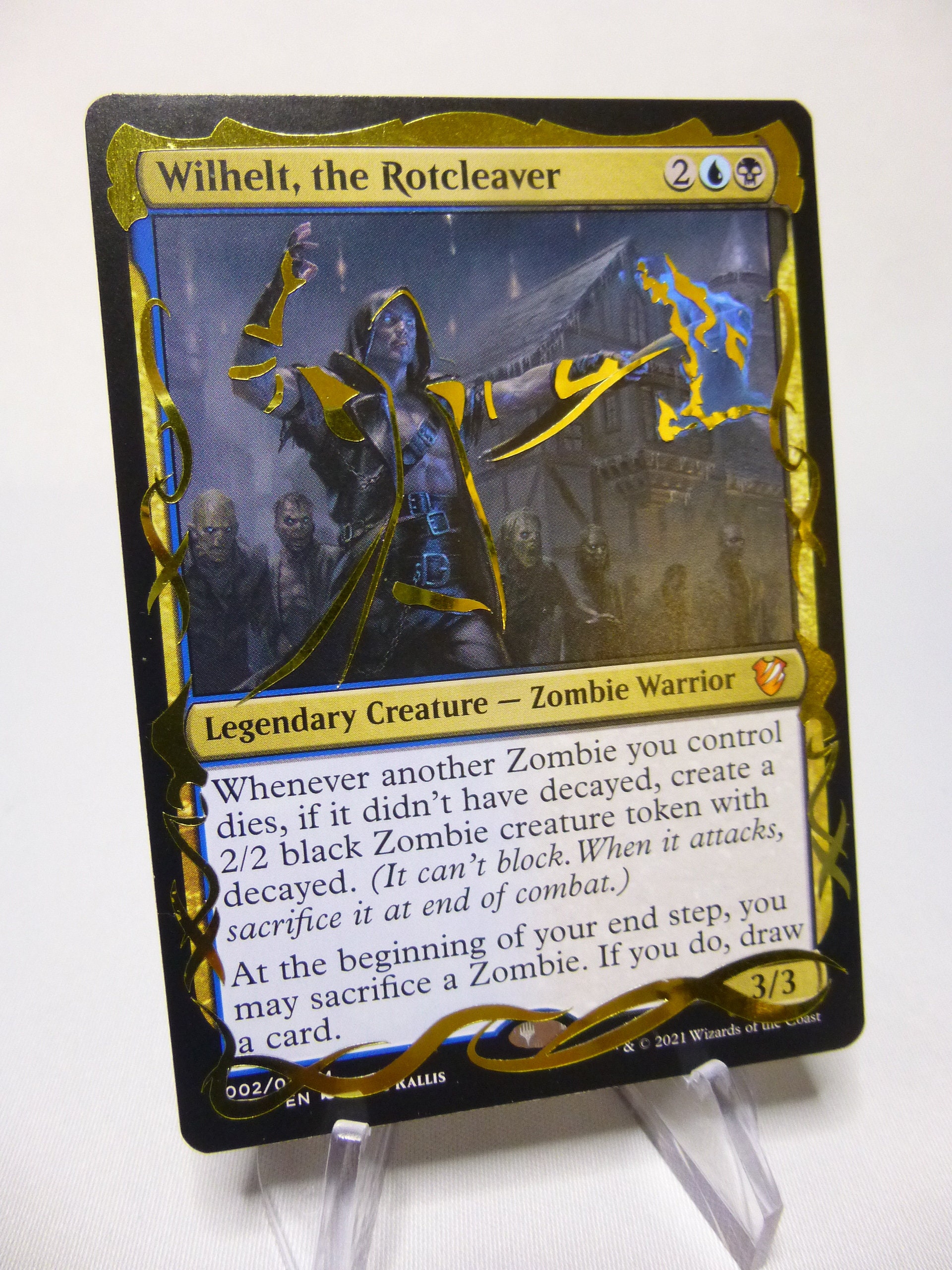 Wilhelt, the Rotcleaver - Commander MTG CARD * Altered Gold