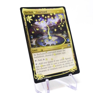 Cour isolée - Kamigawa - MTG CARD * Vinyle feuille d&#39;or modifié * Magic the Gathering foil, doré, altéré, altéré, présent EDH