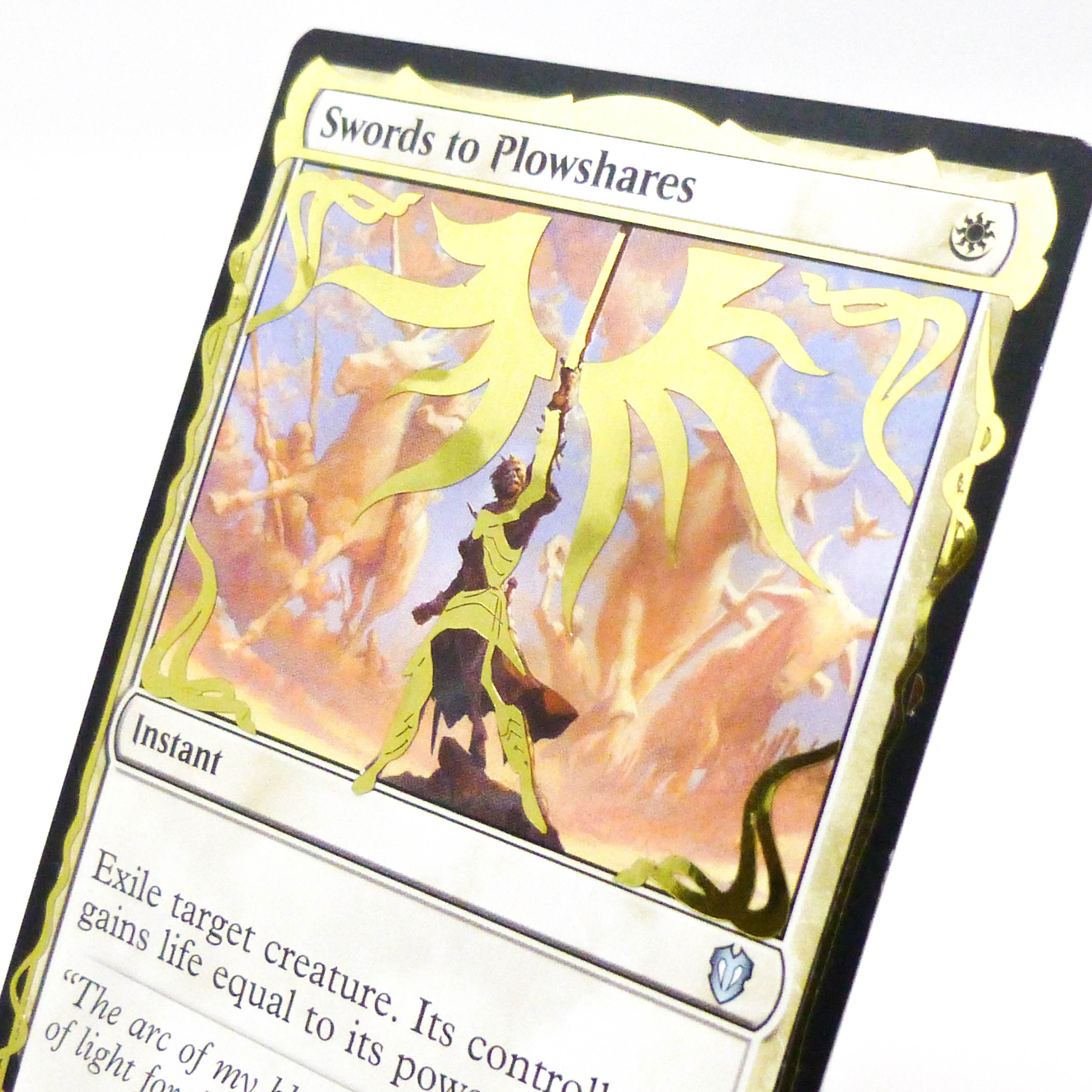 Swords to Plowshares Commander MTG CARD Altered Gold Foil Vinyl Magic